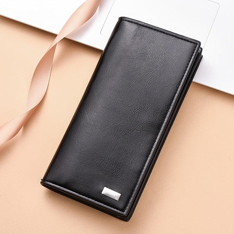 Men's Long Wallet Soft Leather Wallet Plus Large Capacity Mobile Phone Bag