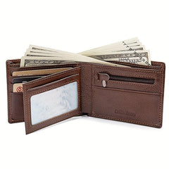Men's Vintage Leather Short Wallet Card Holder Purse