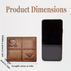 Men's Vintage Leather Short Wallet Card Holder Purse