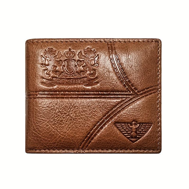 Men's Vintage Leather Short Wallet Card Holder Purse
