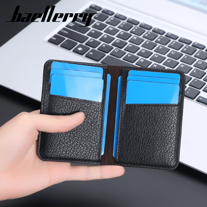 Men's Card Bag Lychee Pattern Thin Card Holder