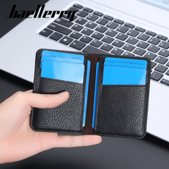 Men's Card Bag Lychee Pattern Thin Card Holder