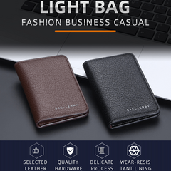 Men's Card Bag Lychee Pattern Thin Card Holder