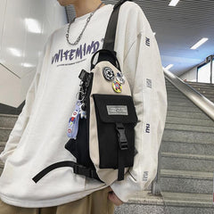Men's Waterproof Messenger Chest Bag Business Travel Cycling Hiking