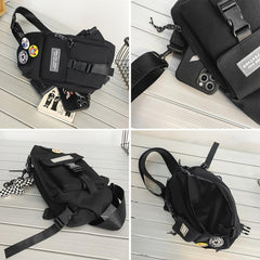 Men's Waterproof Messenger Chest Bag Business Travel Cycling Hiking