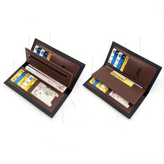 Men's Frosted Long Wallet Card Holder Slim Wallet Clutch Bag Pouch Wallet