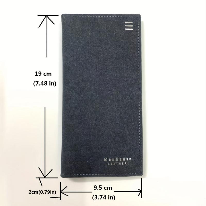 Men's Frosted Long Wallet Card Holder Slim Wallet Clutch Bag Pouch Wallet