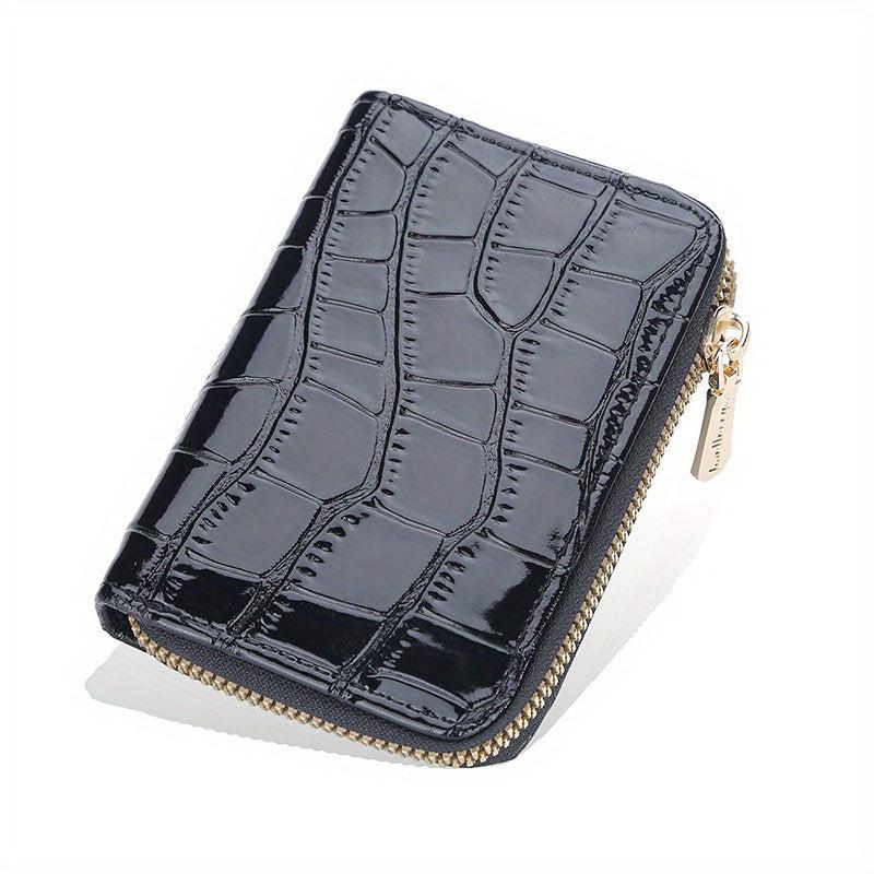 PU Leather Card Holder Zipper Coin Purse Wallet for Women Men