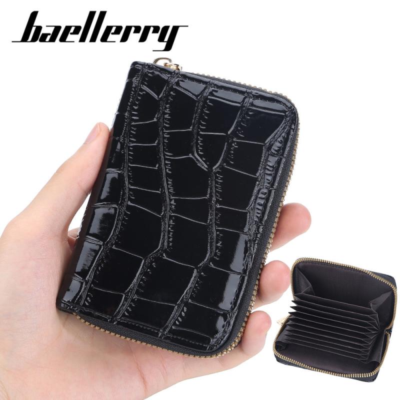 PU Leather Card Holder Zipper Coin Purse Wallet for Women Men