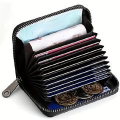 Men's Anti-theft Leather Card Clip 17-inch Bag