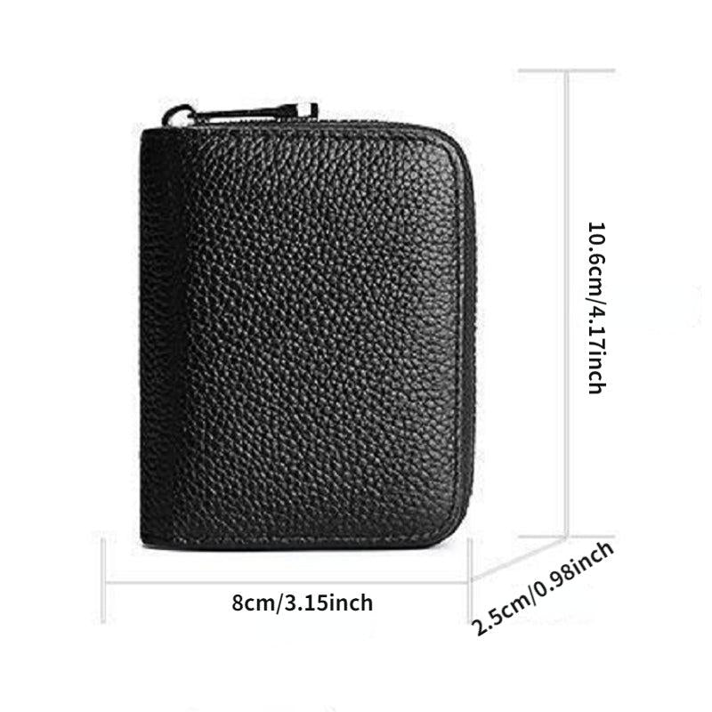 Men's Anti-theft Leather Card Clip 17-inch Bag