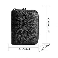 Men's Anti-theft Leather Card Clip 17-inch Bag