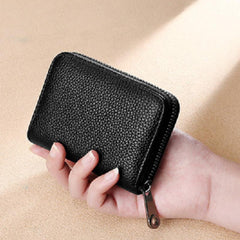 Men's Anti-theft Leather Card Clip 17-inch Bag