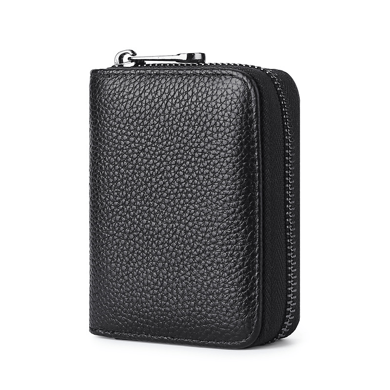 Men's Anti-theft Leather Card Clip 17-inch Bag