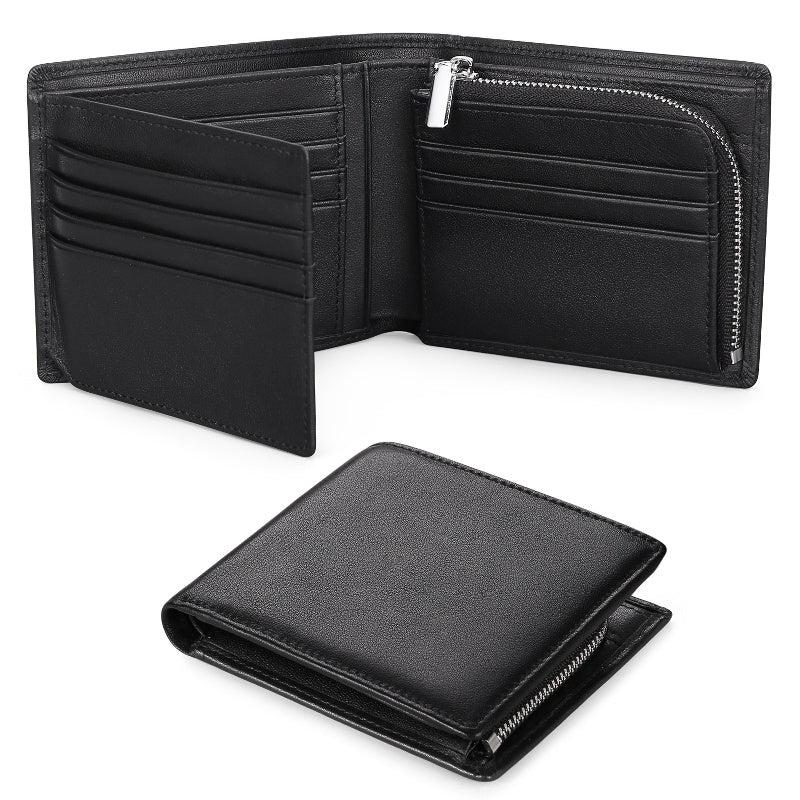 Leather Men's Wallet Cowhide Coin Purse Large Capacity