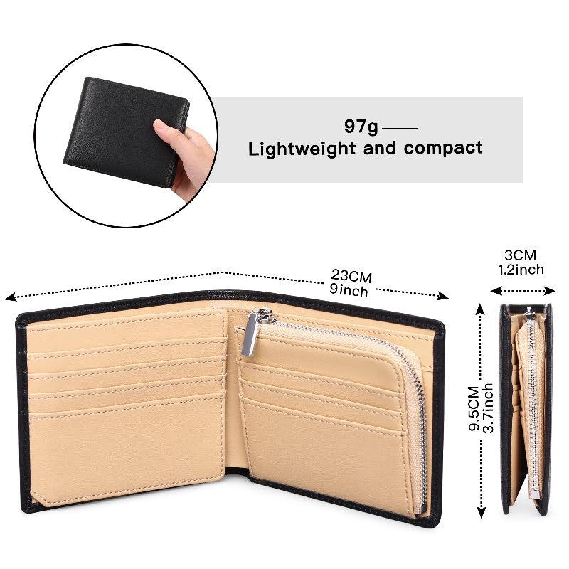 Leather Men's Wallet Cowhide Coin Purse Large Capacity