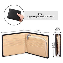 Leather Men's Wallet Cowhide Coin Purse Large Capacity