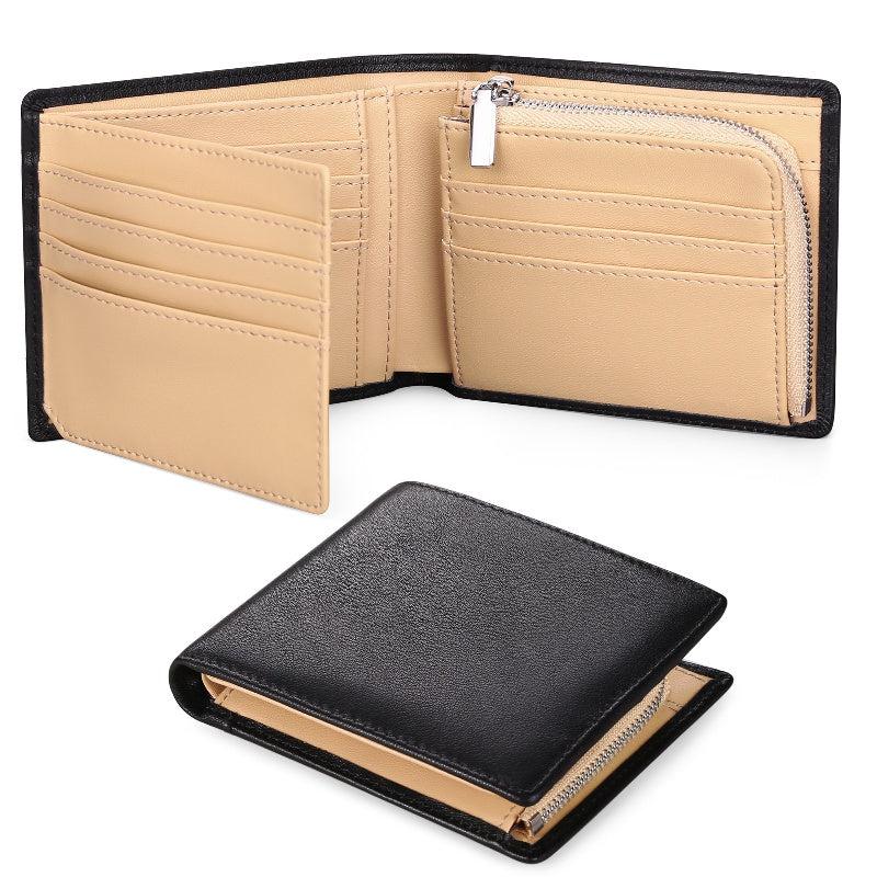 Leather Men's Wallet Cowhide Coin Purse Large Capacity