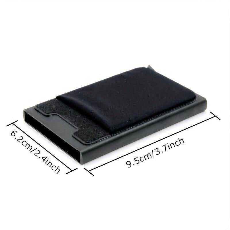 RFID Aluminum Wallet Elastic Back Pouch Credit Card Holder