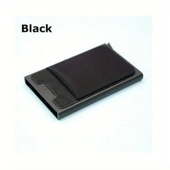 RFID Aluminum Wallet Elastic Back Pouch Credit Card Holder