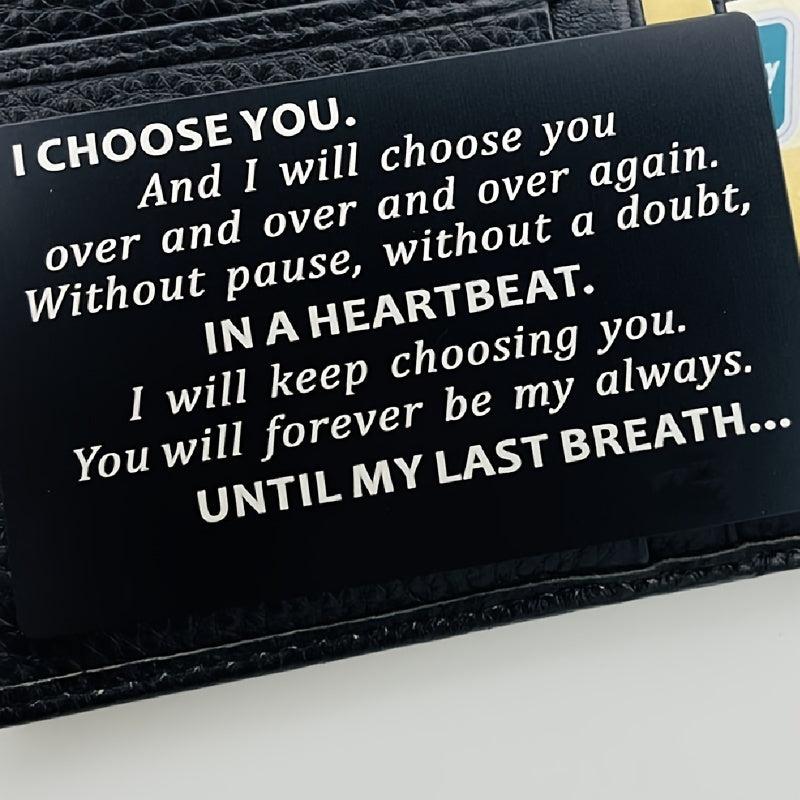 Anniversary Card For Husband I Choose You Romantic Groom's For Him