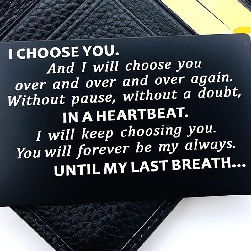 Anniversary Card For Husband I Choose You Romantic Groom's For Him