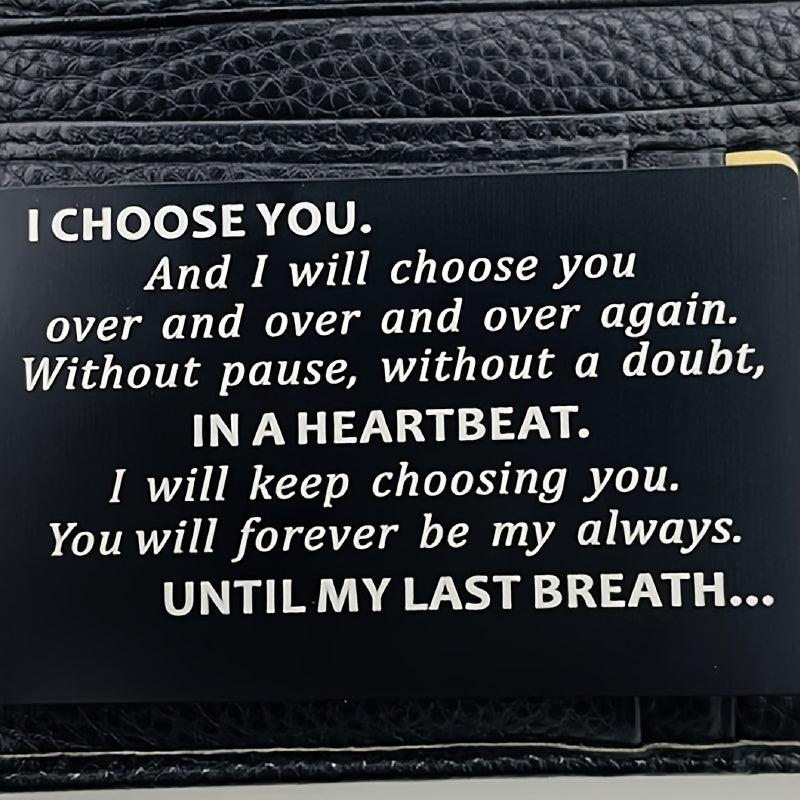 Anniversary Card For Husband I Choose You Romantic Groom's For Him