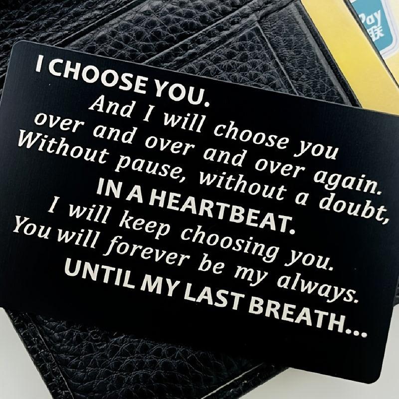 Anniversary Card For Husband I Choose You Romantic Groom's For Him
