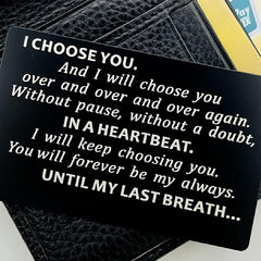 Anniversary Card For Husband I Choose You Romantic Groom's For Him
