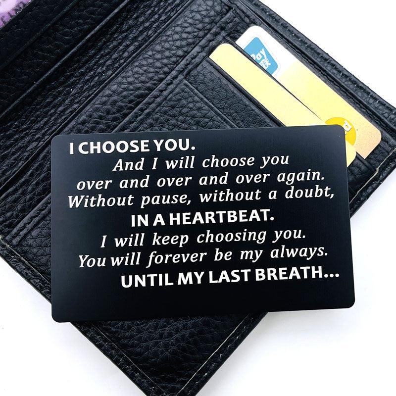Anniversary Card For Husband I Choose You Romantic Groom's For Him