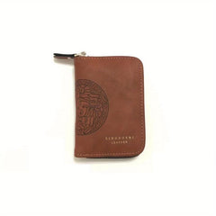 Men's Vintage Embossed Short Wallet Card Holder