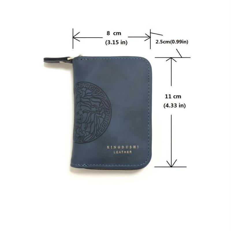 Men's Vintage Embossed Short Wallet Card Holder