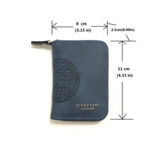 Men's Vintage Embossed Short Wallet Card Holder
