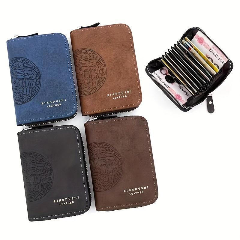 Men's Vintage Embossed Short Wallet Card Holder