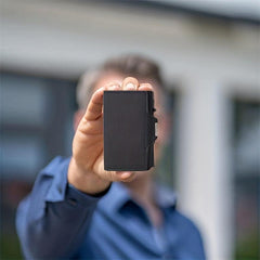 Men's Auto Pop-up Card Holder Money Clip Trifold Wallet