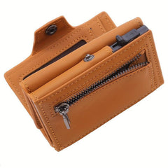Men's Auto Pop-up Card Holder Money Clip Trifold Wallet