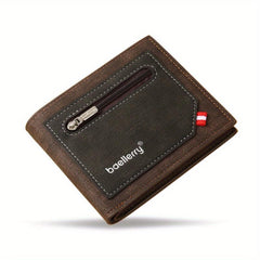 Men's Leather Short Wallet Money Clip Card Holder Purse
