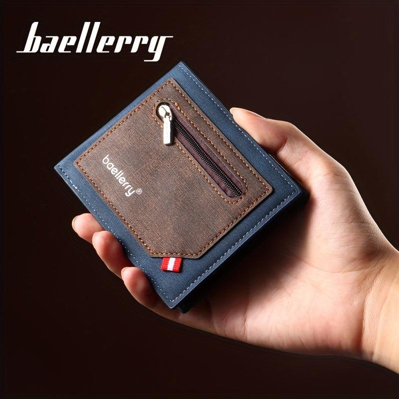 Men's Leather Short Wallet Money Clip Card Holder Purse
