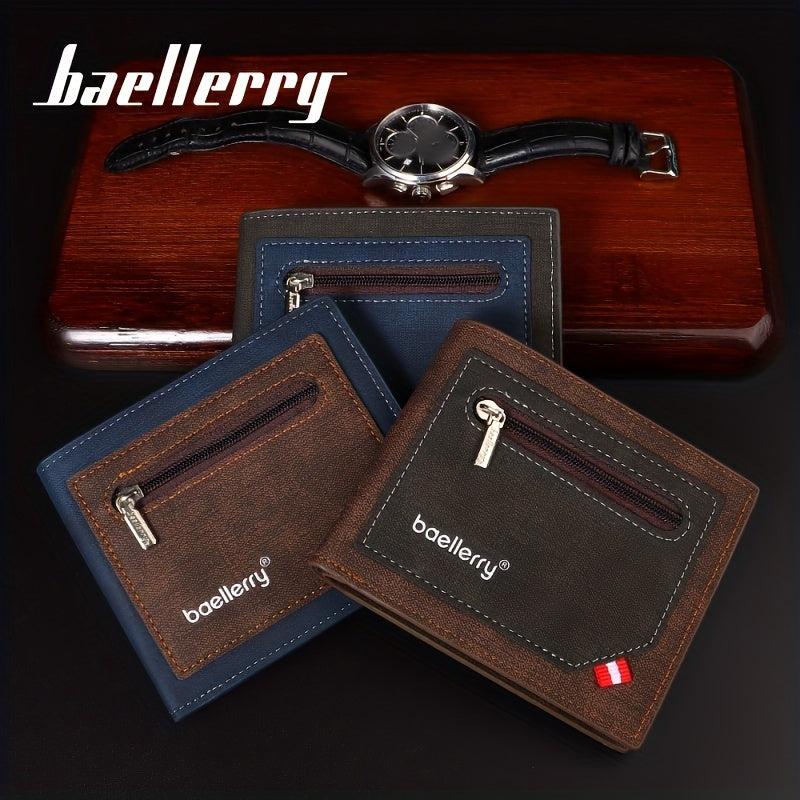 Men's Leather Short Wallet Money Clip Card Holder Purse