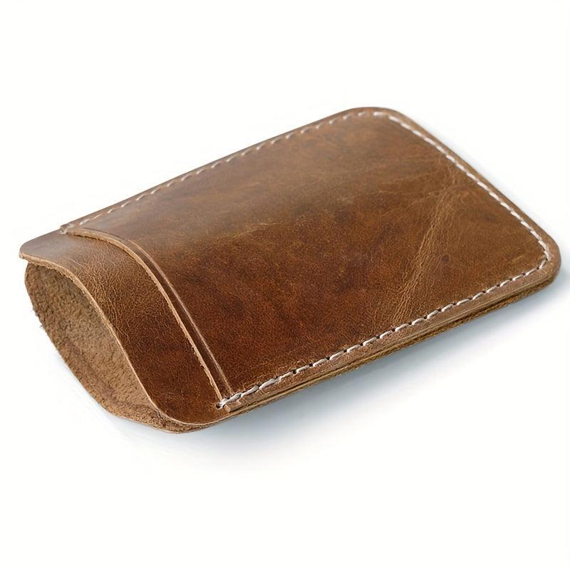 Men's Leather Wallet with Elephant Money Clip