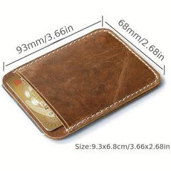 Men's Leather Wallet with Elephant Money Clip
