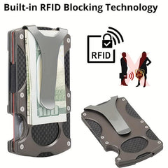 RFID Blocking Aluminum Card Holder Money Clip