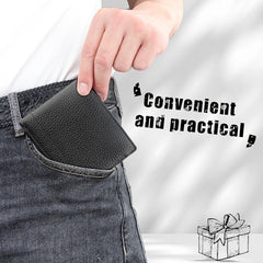 Men's Short Wallet Top Layer Cowhide Business Wallet