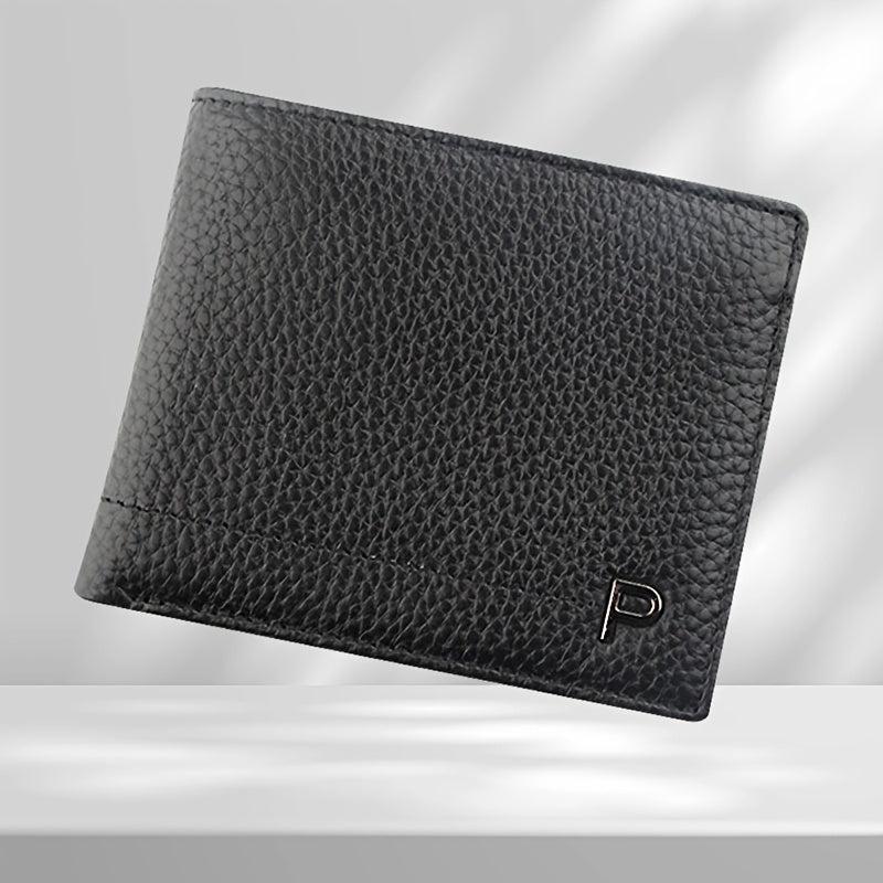 Men's Short Wallet Top Layer Cowhide Business Wallet