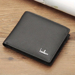 Men's Leather Short Wallet Card Holder Horizontal Wallet Coin Purse