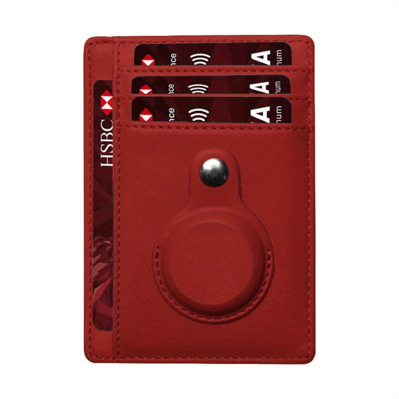 Slim Wallet with AirTag Holder for Front Pocket