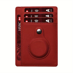Slim Wallet with AirTag Holder for Front Pocket