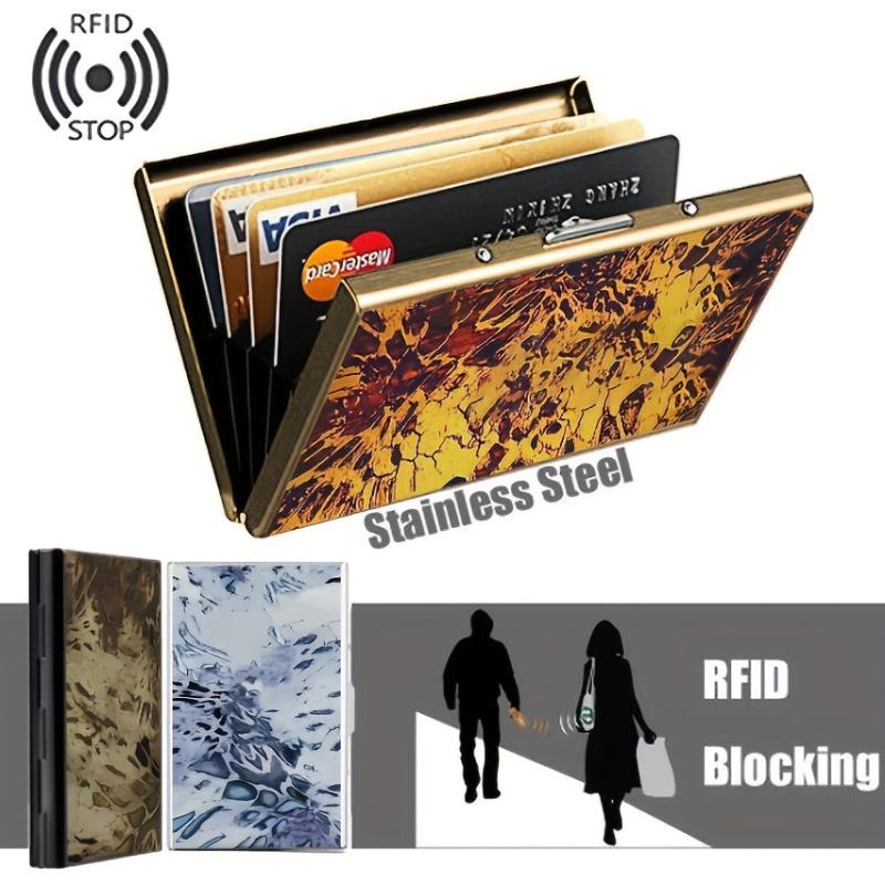 Men's RFID Blocking Tactical Card Holder Business Stainless Steel