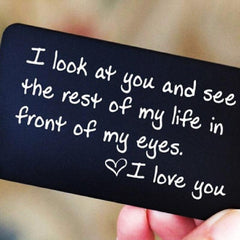 Engraved Wallet Insert Deployment Gift Be My Valentine