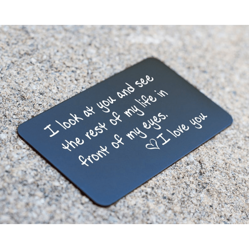 Engraved Wallet Insert Deployment Gift Be My Valentine